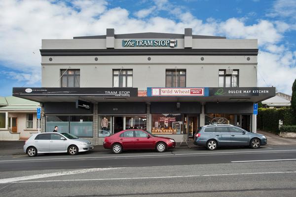 The character Tram Stop building in Mt Eden Road &#8211; benefitting from a diverse range of tenants and with the opportunity for further commercial expansion.